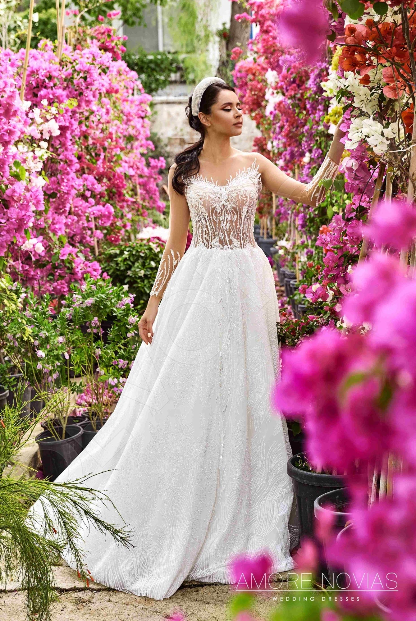 Alisha A-line Illusion Ivory Wedding dress