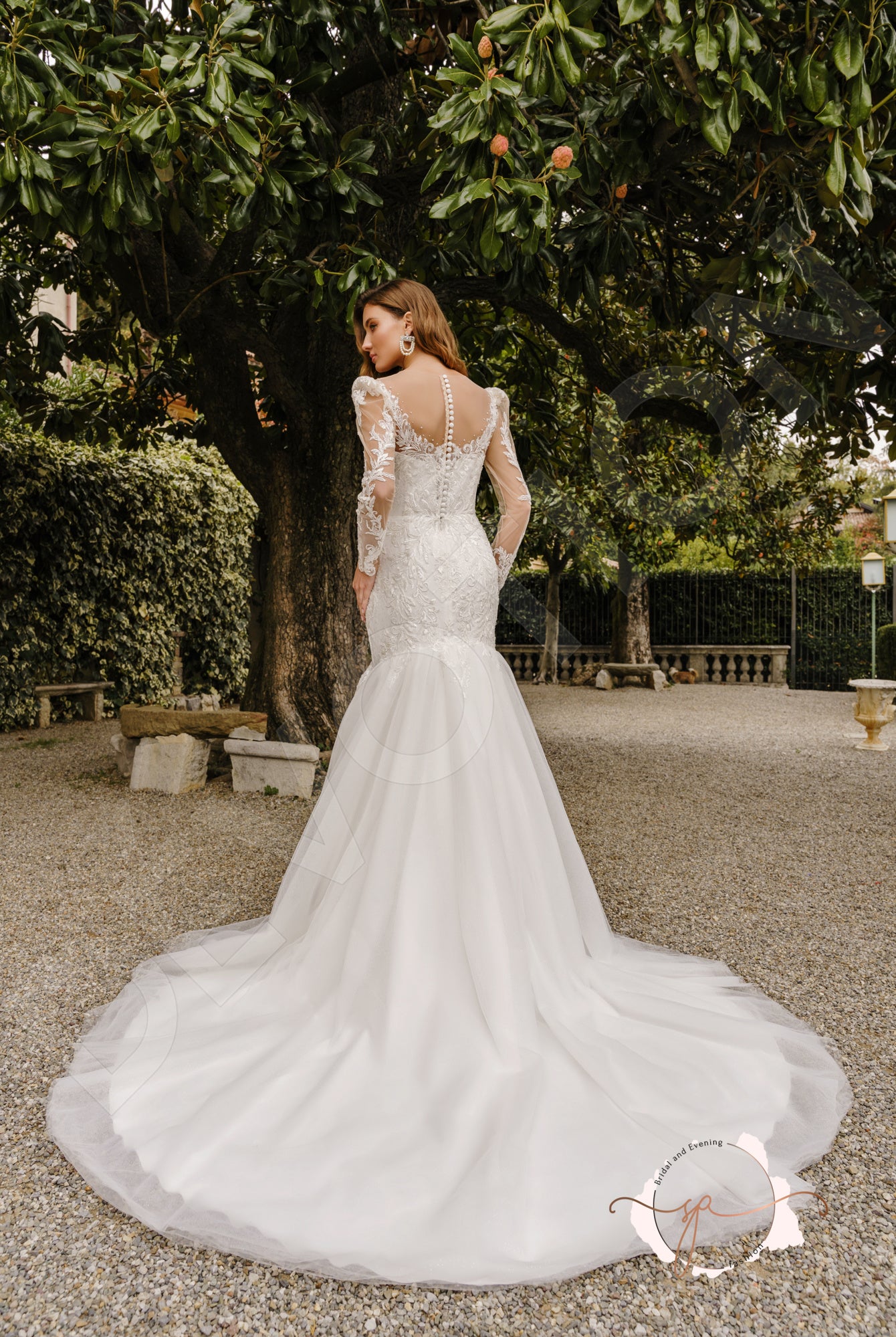 Ayrin Trumpet/Mermaid Illusion Milk Wedding dress