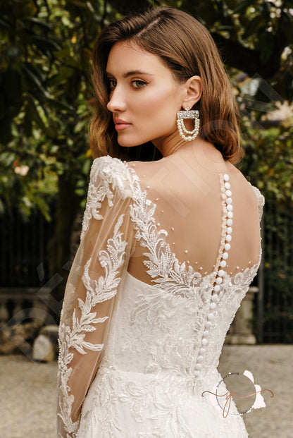 Ayrin Trumpet/Mermaid Illusion Milk Wedding dress