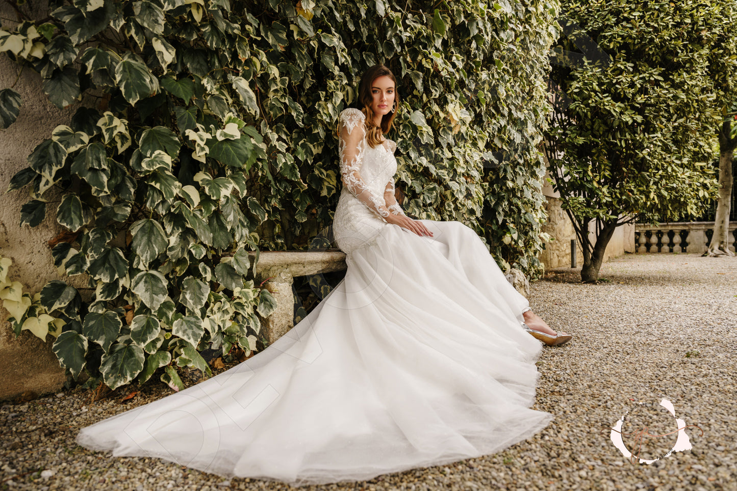 Ayrin Trumpet/Mermaid Illusion Milk Wedding dress