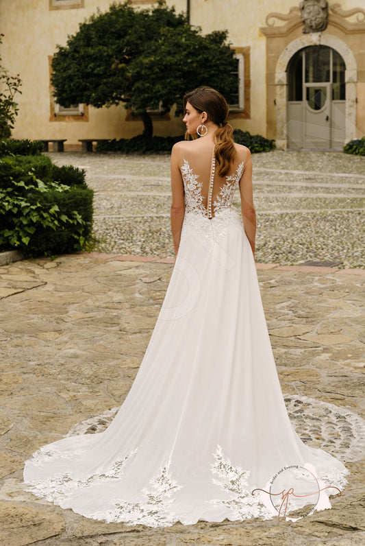 Beibhinn A-line Illusion Milk Wedding dress