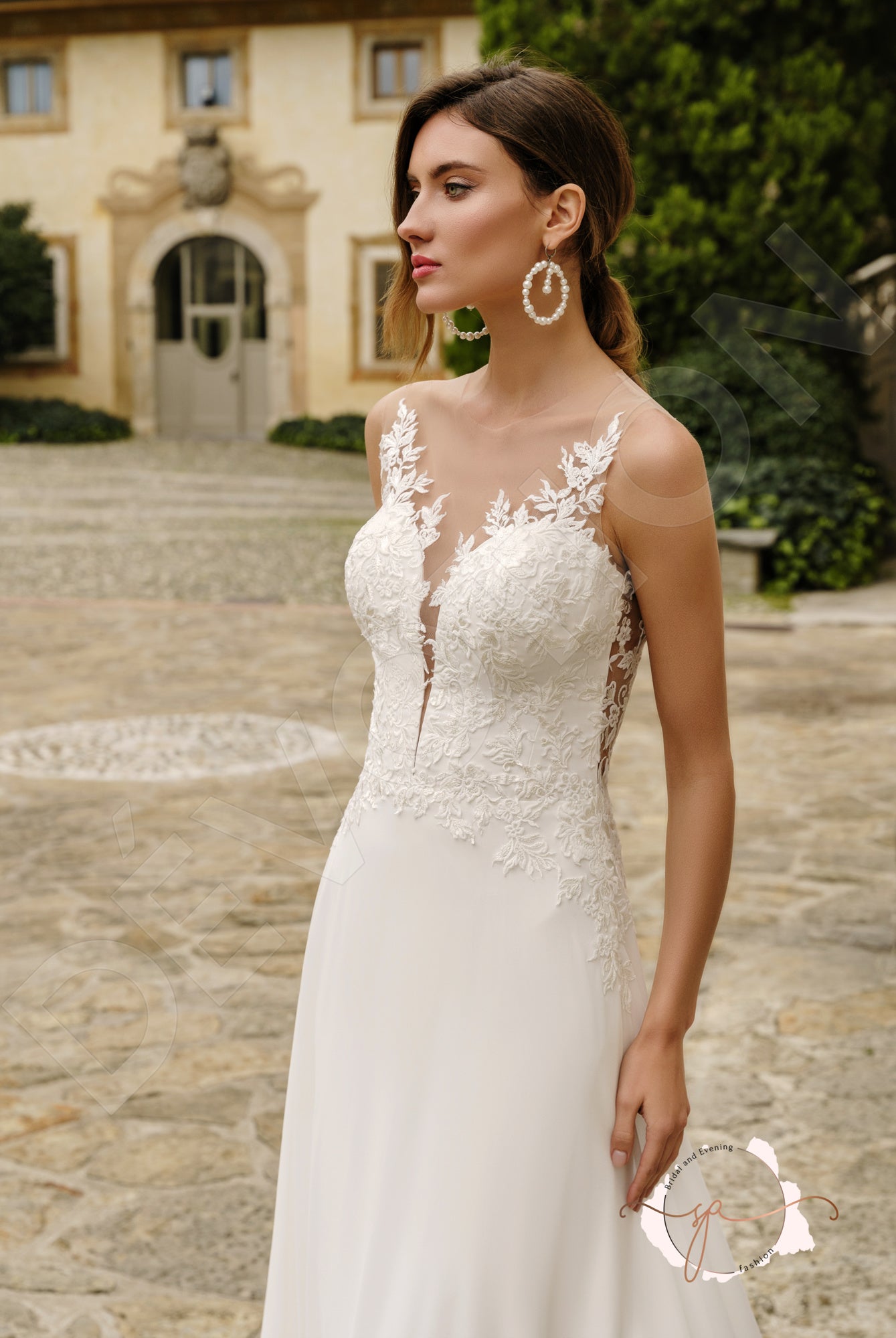 Beibhinn A-line Illusion Milk Wedding dress