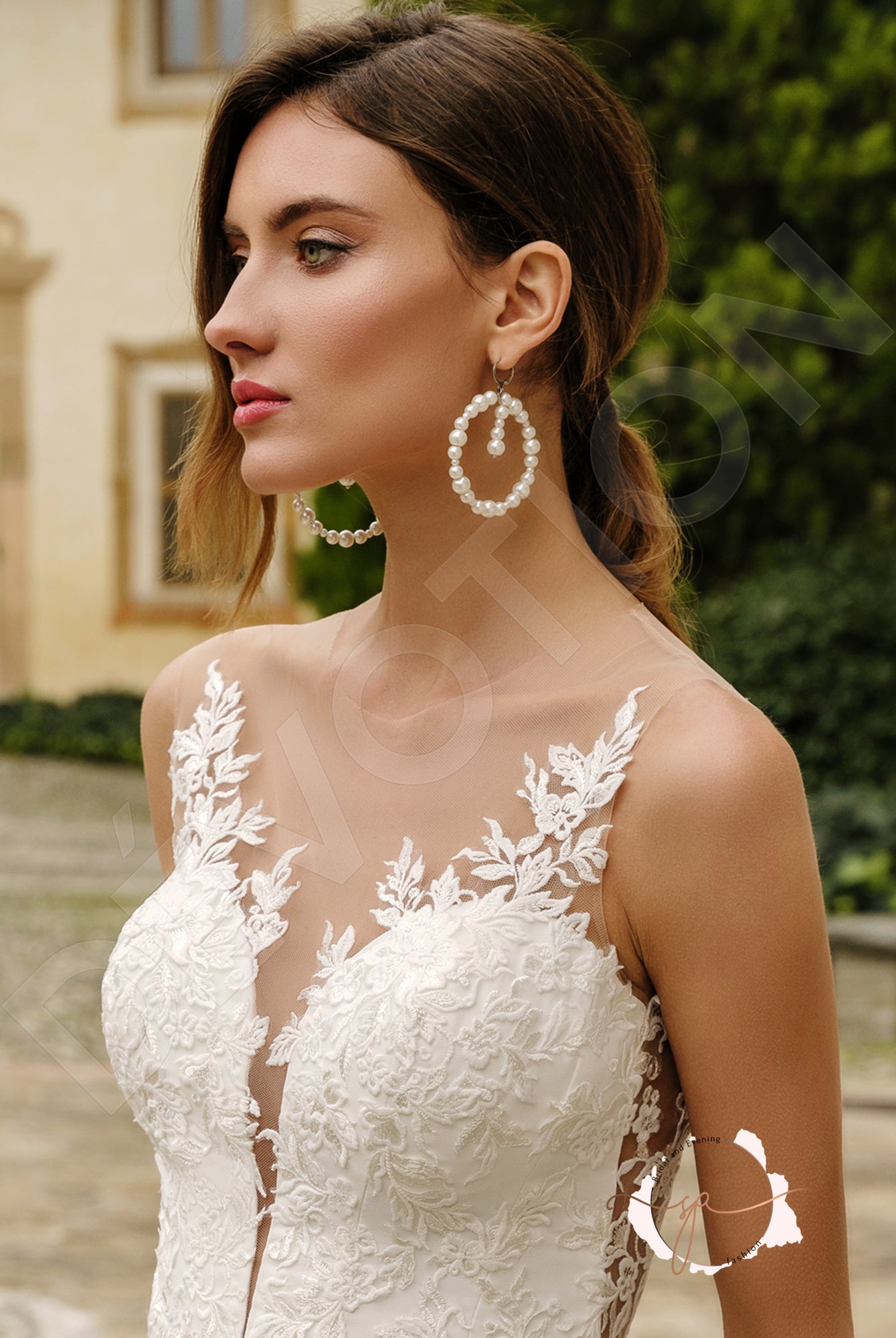 Beibhinn A-line Illusion Milk Wedding dress