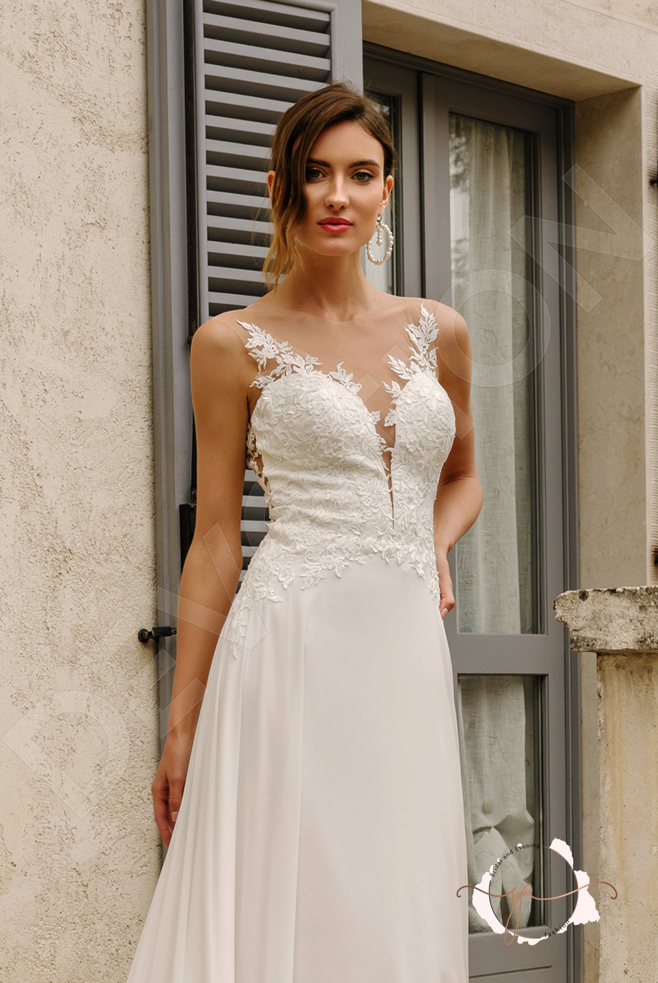 Beibhinn A-line Illusion Milk Wedding dress