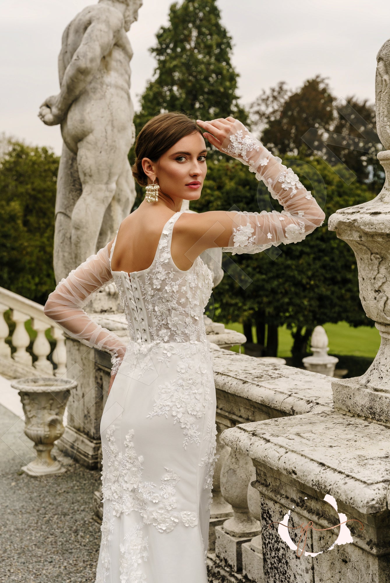 Blatneyd Trumpet/Mermaid Square Milk Wedding dress