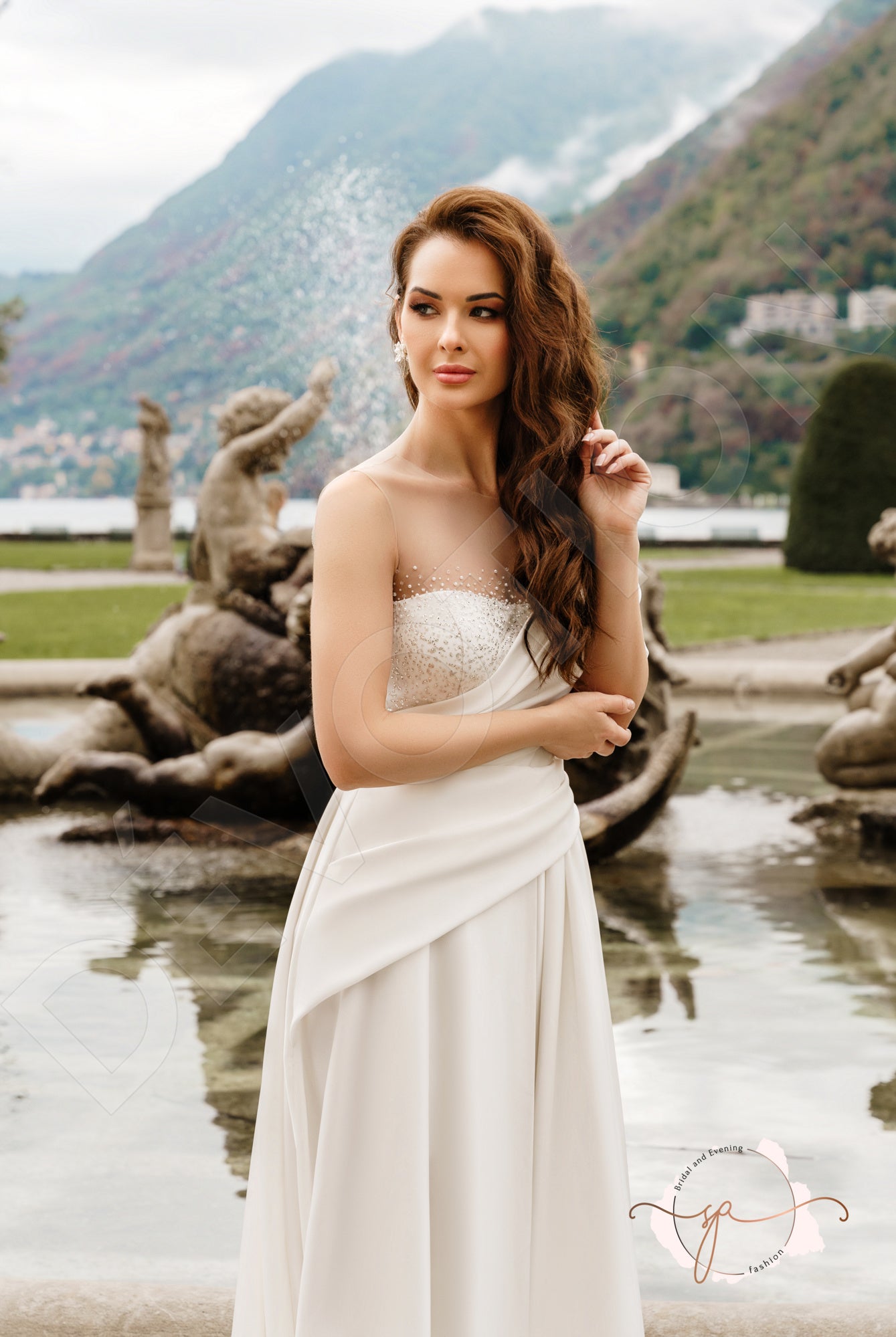 Brayd A-line Illusion Milk Wedding dress