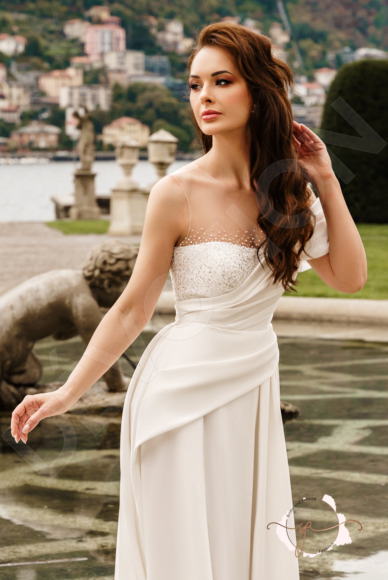 Brayd A-line Illusion Milk Wedding dress