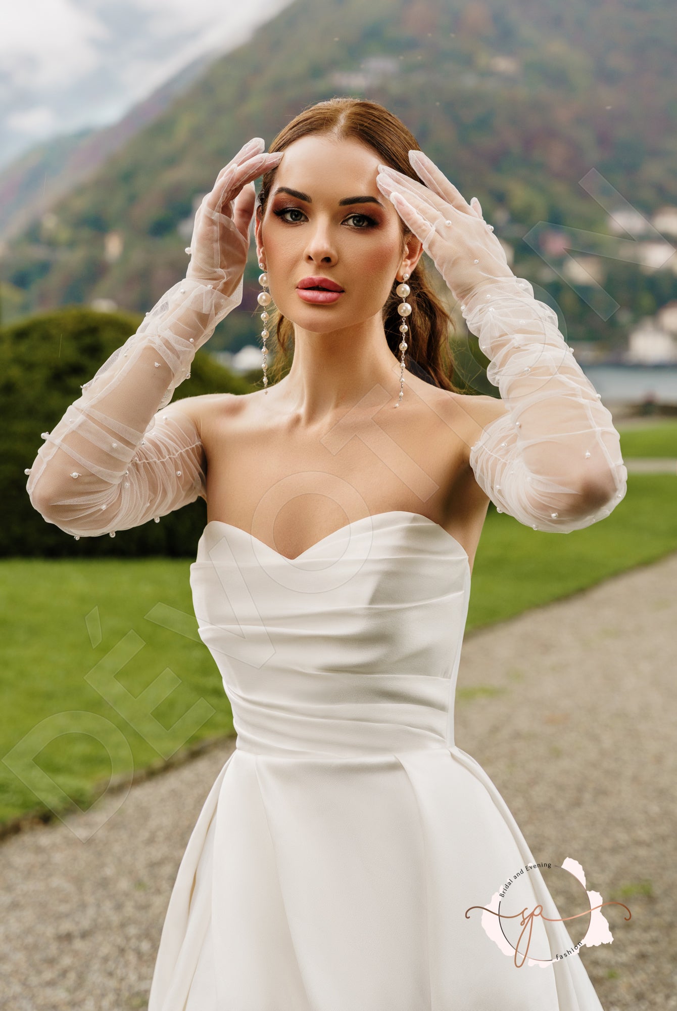 Greynn A-line Sweetheart Milk Wedding dress