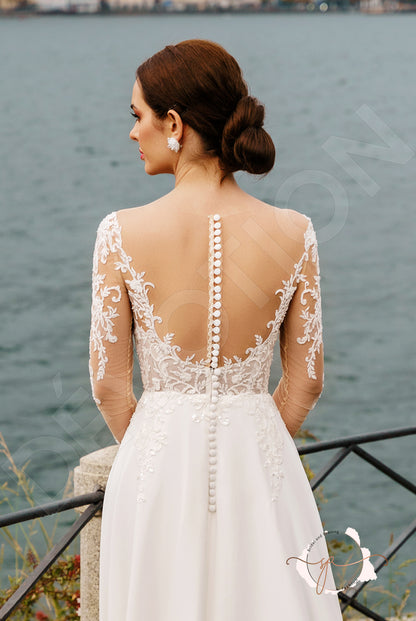 Bronag A-line Illusion Milk Wedding dress