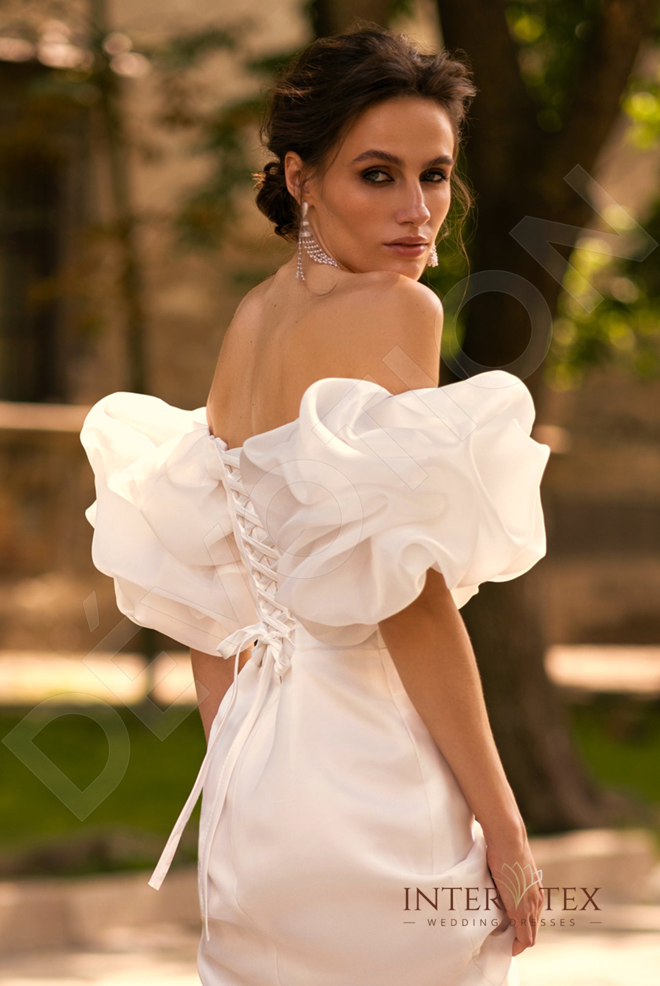 Delaney Trumpet/Mermaid Sweetheart Milk Wedding dress