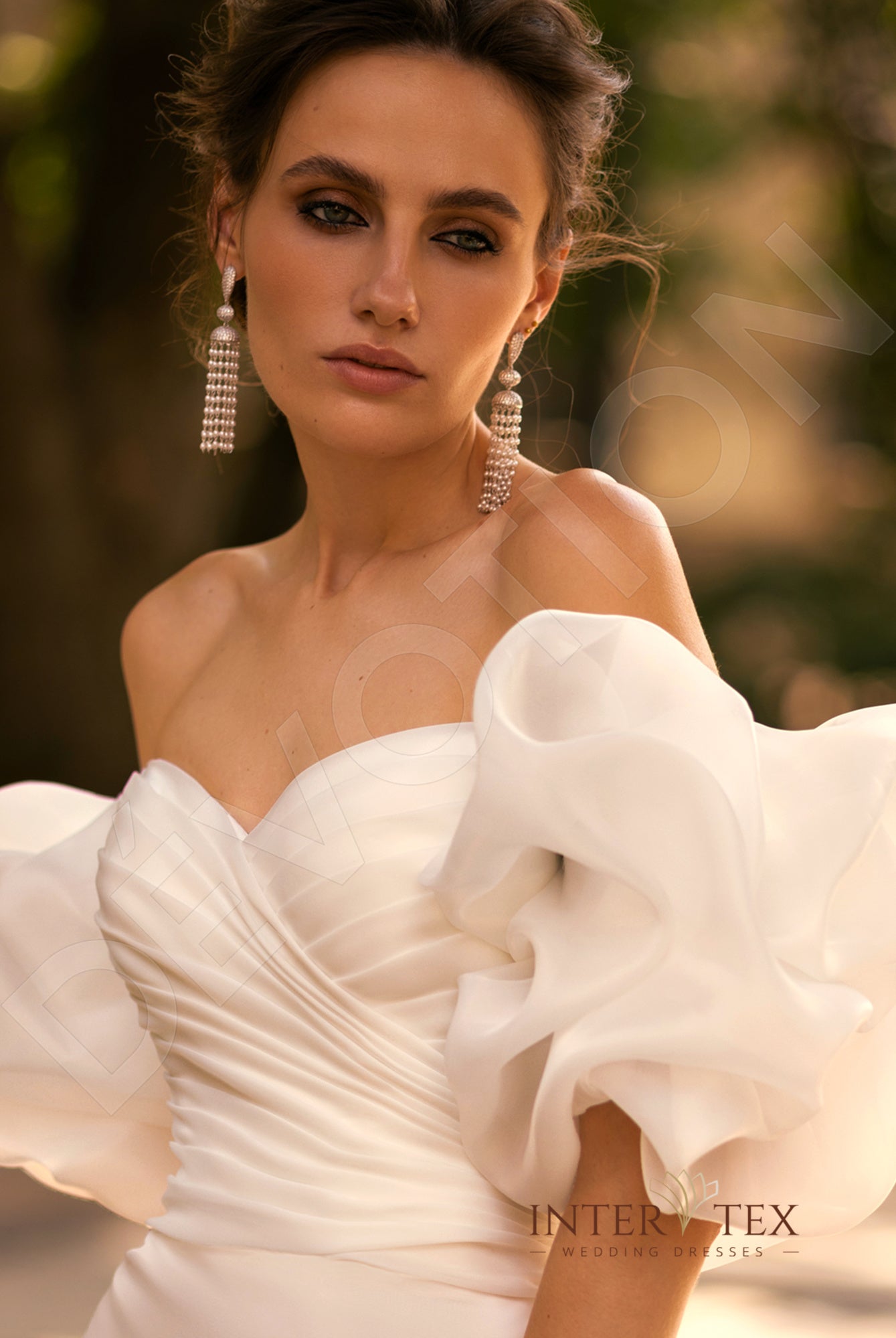 Delaney Trumpet/Mermaid Sweetheart Milk Wedding dress
