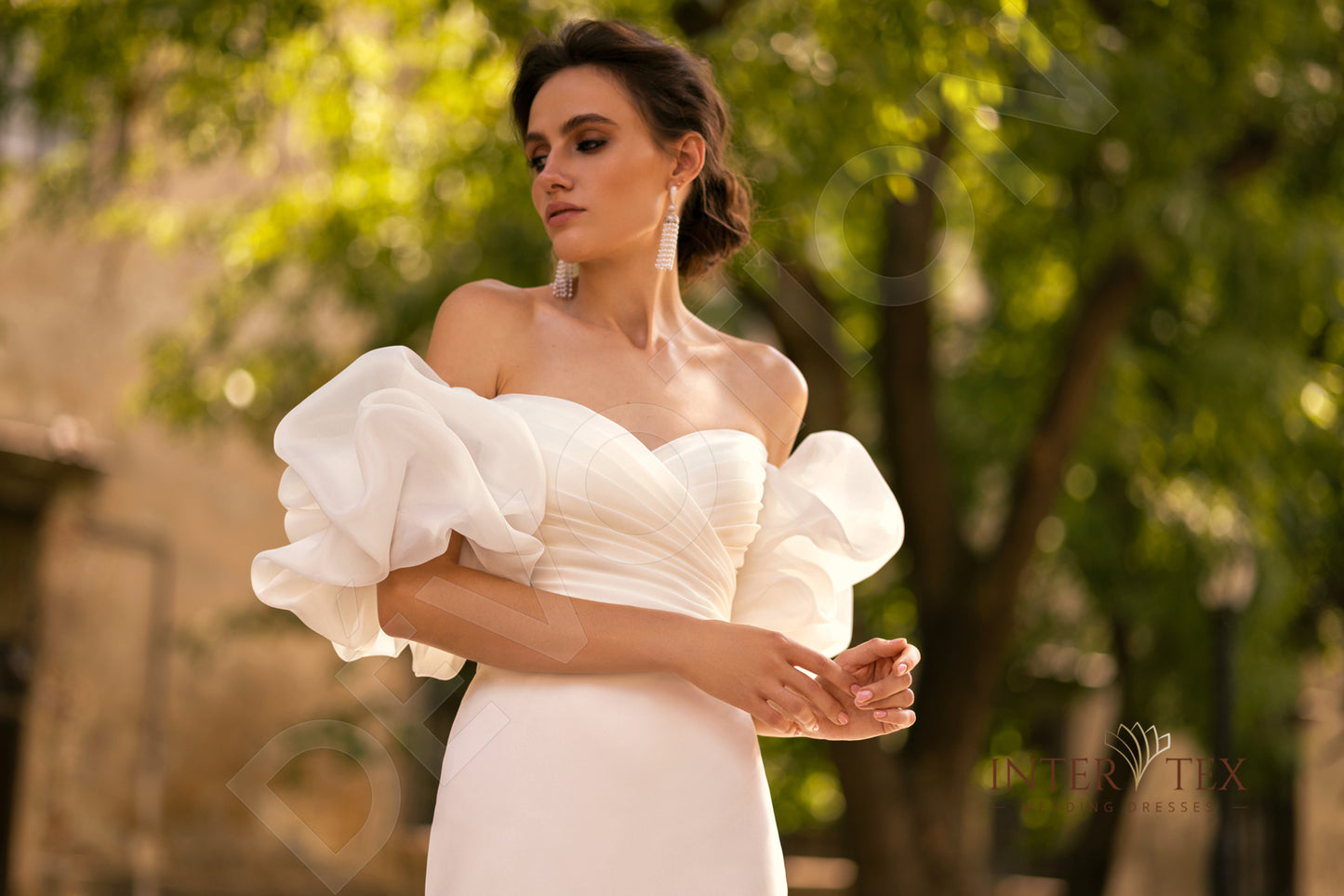 Delaney Trumpet/Mermaid Sweetheart Milk Wedding dress