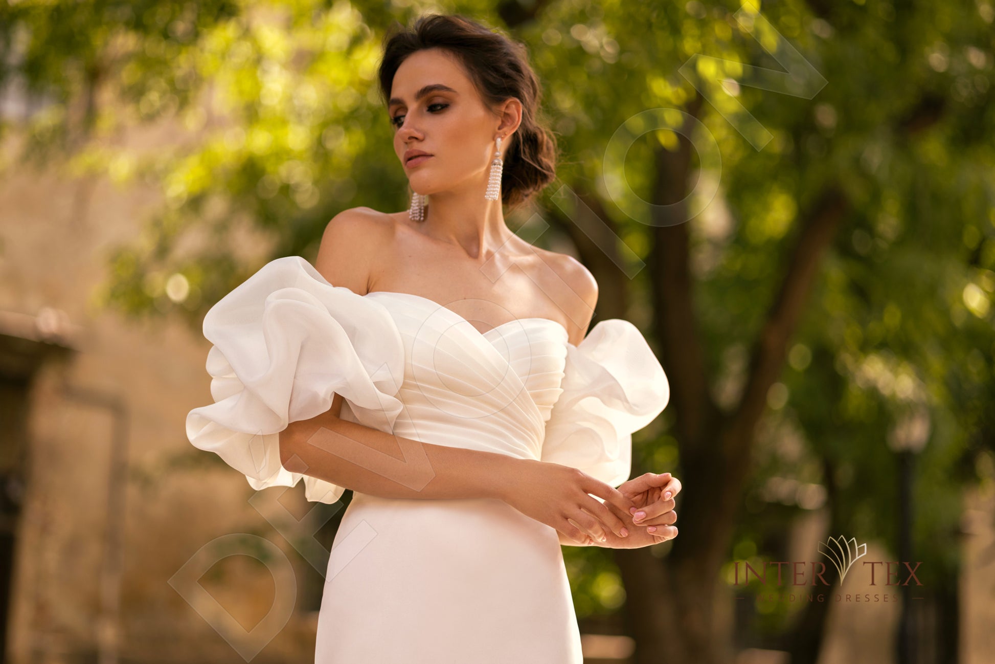 Delaney Trumpet/Mermaid Sweetheart Milk Wedding dress