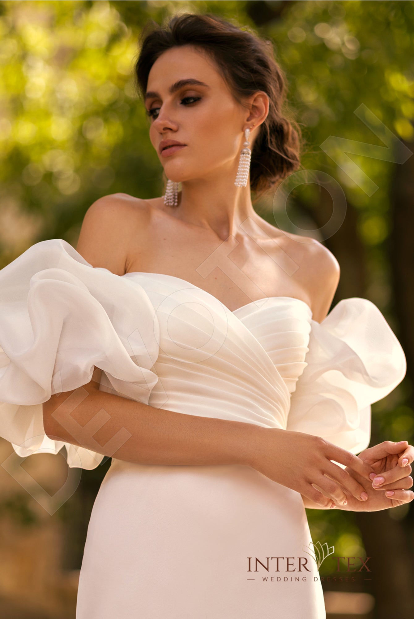 Delaney Trumpet/Mermaid Sweetheart Milk Wedding dress