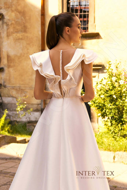 Dervila A-line Illusion Milk Wedding dress
