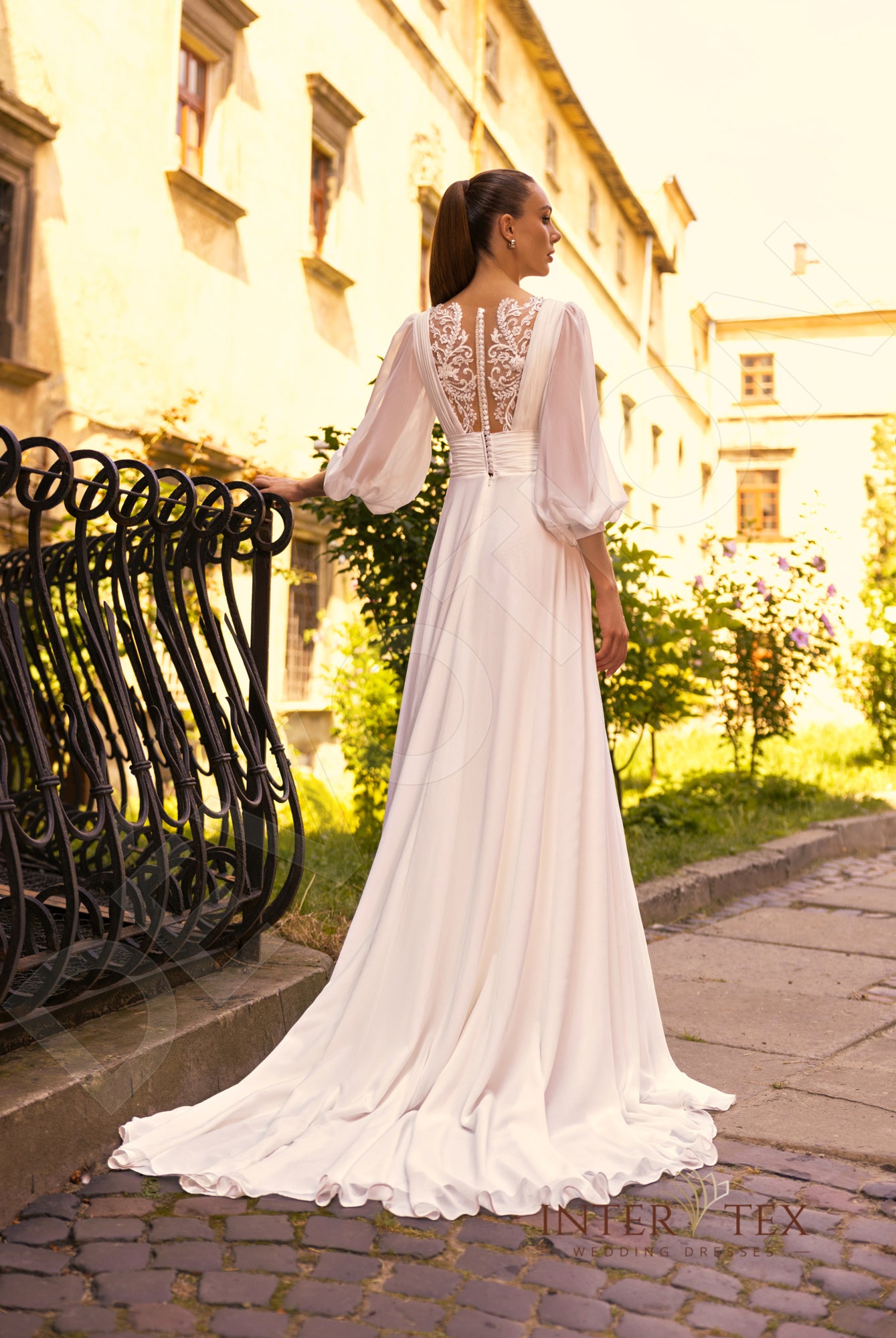 Ita A-line Illusion Milk Wedding dress