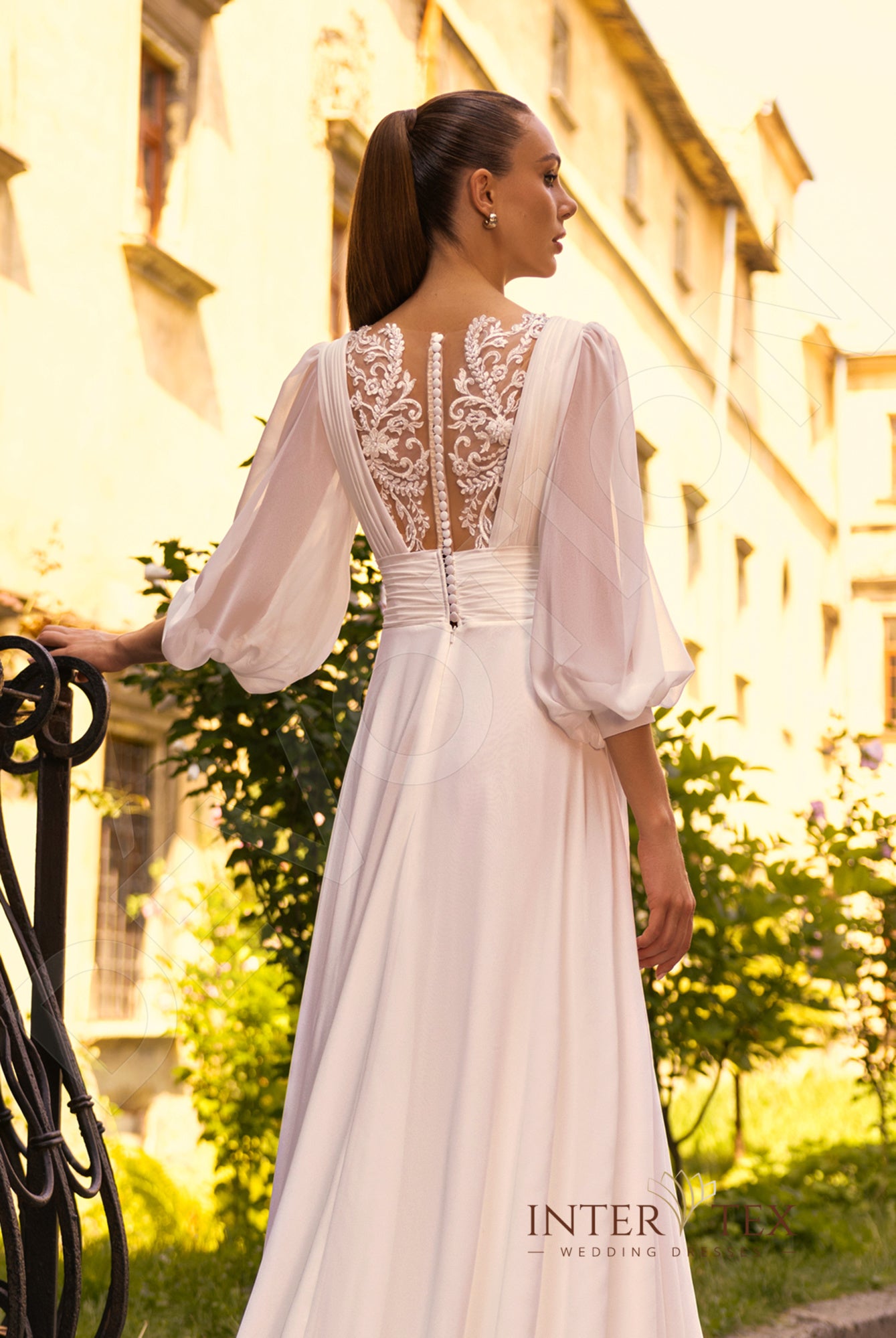 Ita A-line Illusion Milk Wedding dress