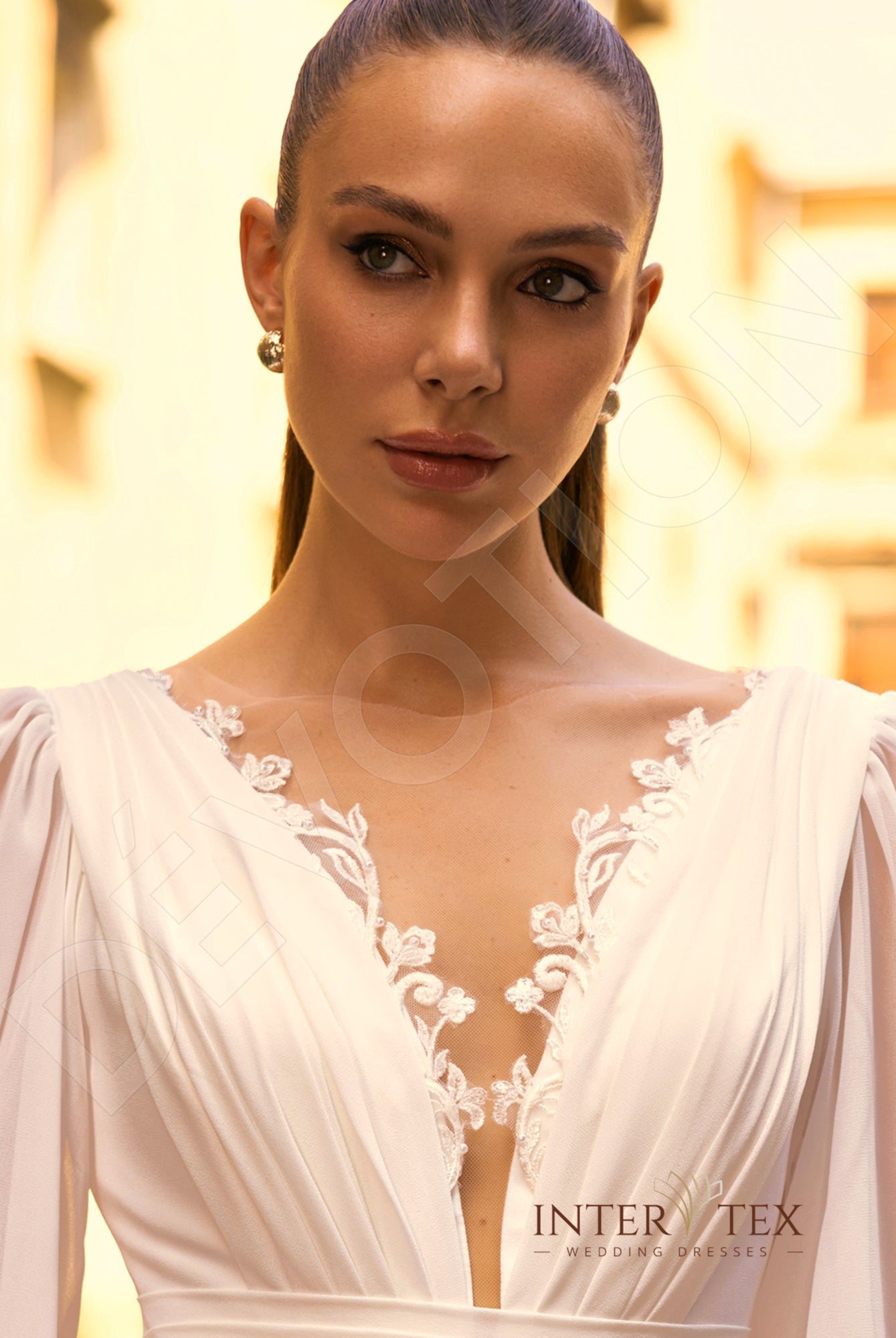 Ita A-line Illusion Milk Wedding dress