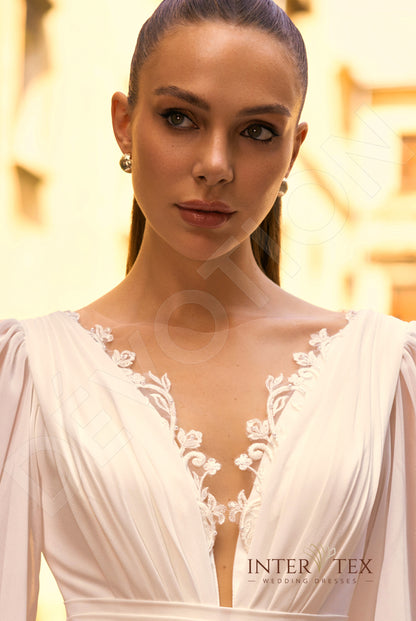 Ita A-line Illusion Milk Wedding dress