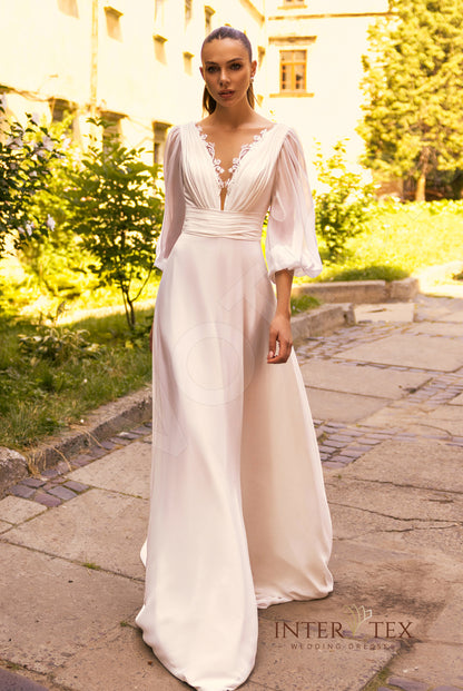 Ita A-line Illusion Milk Wedding dress