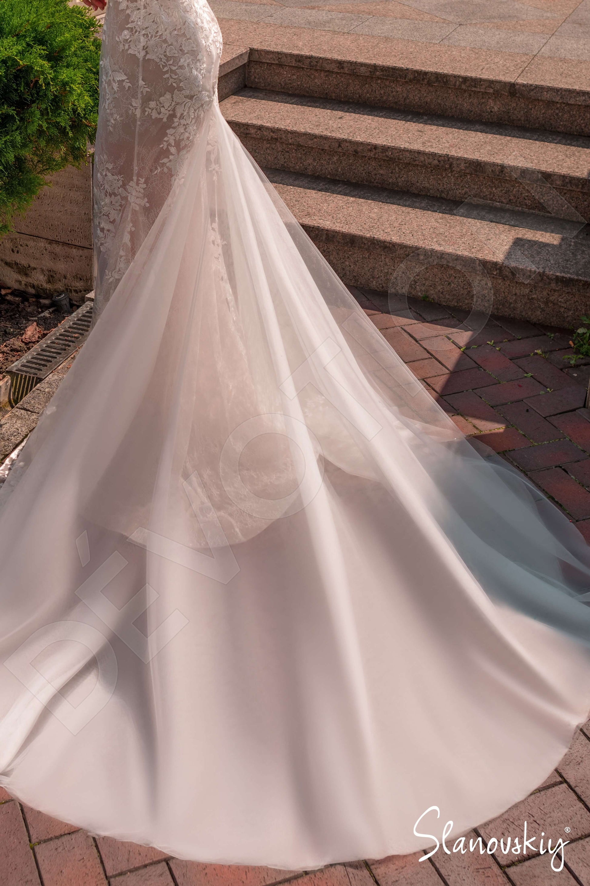 Aida Trumpet/Mermaid Illusion Milk Ivory Wedding dress