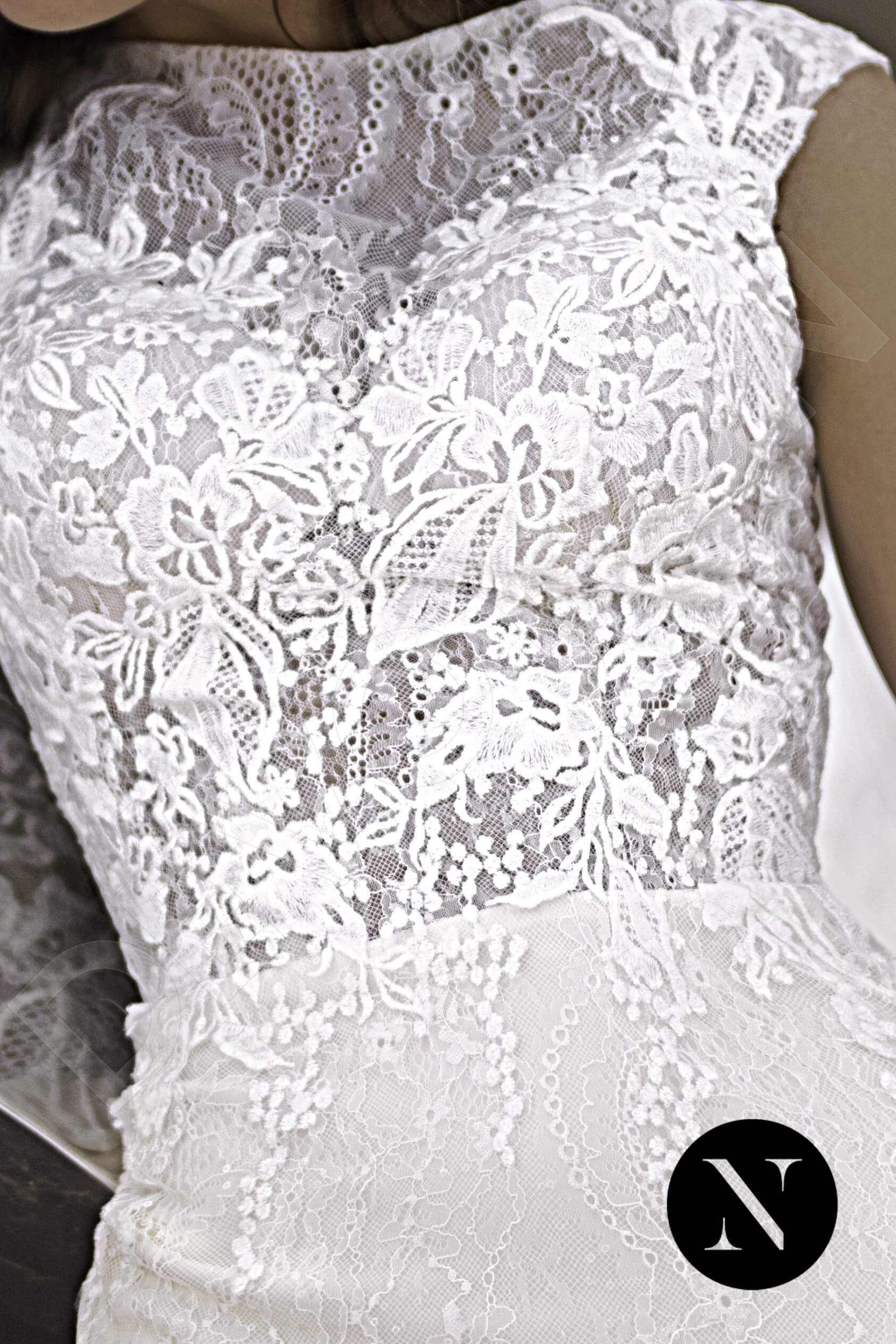 Denise Trumpet/Mermaid Jewel Milk Wedding dress