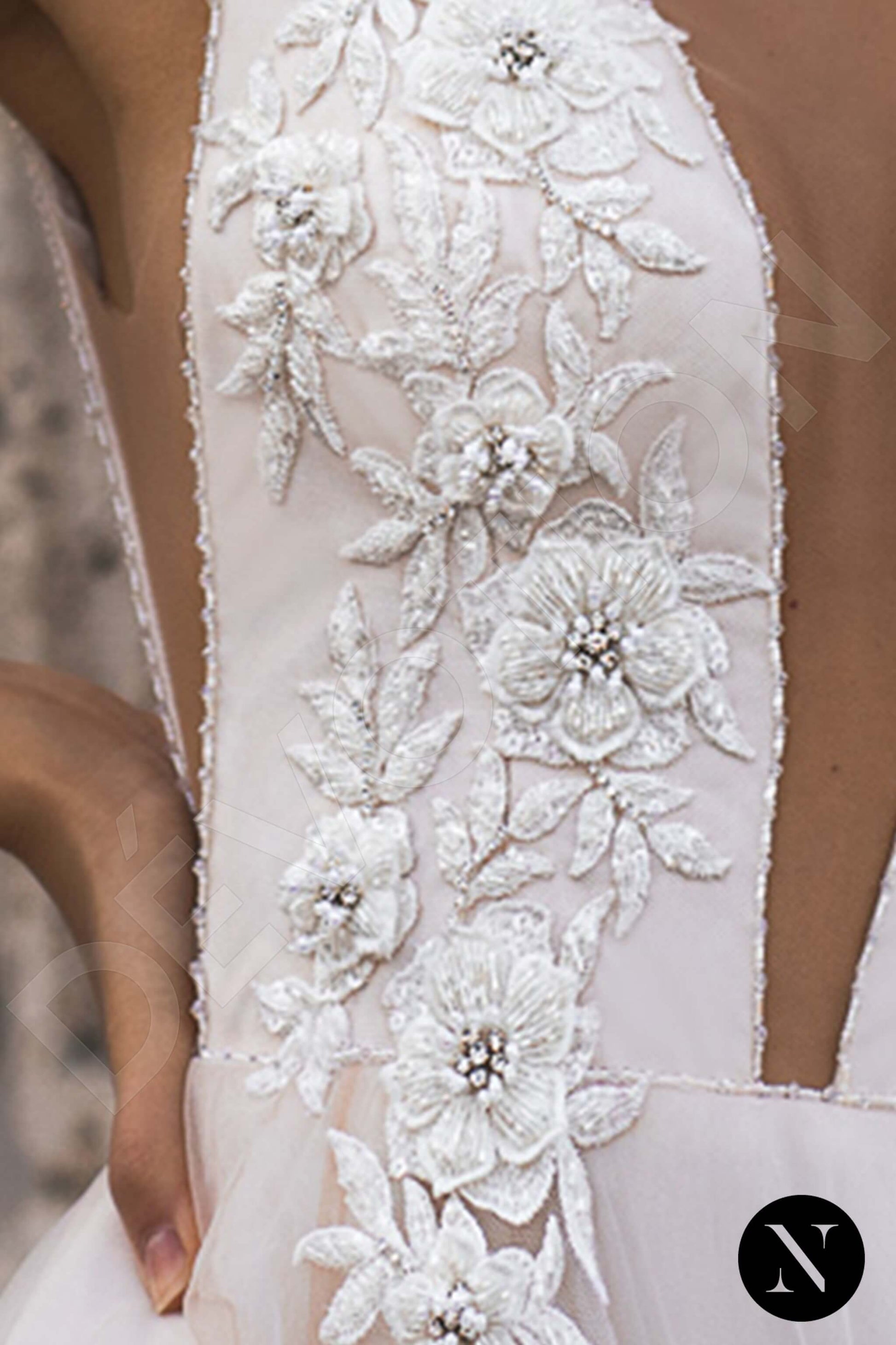 Amsonia A-line Illusion Nude Wedding dress