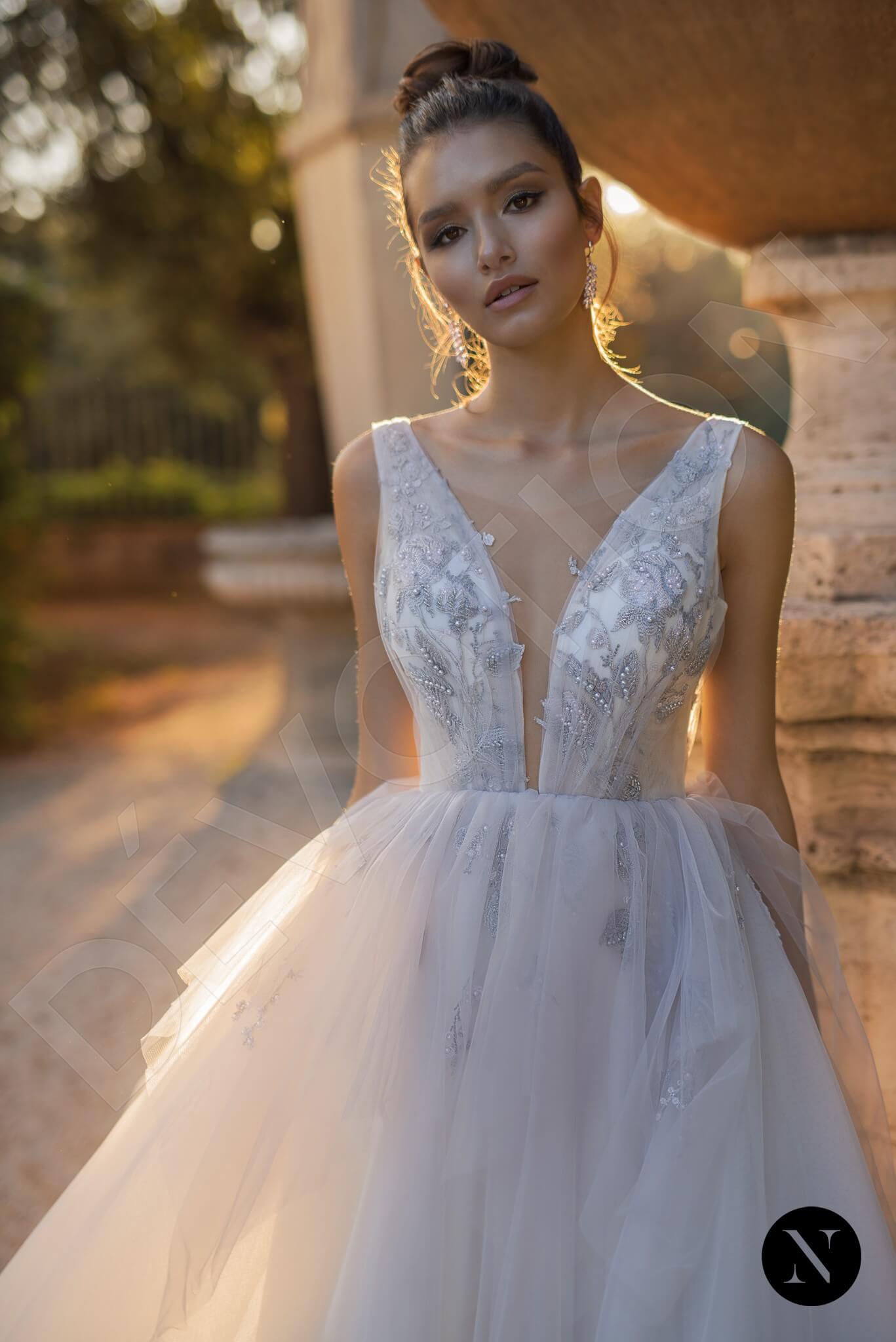 Bluebell A-line Illusion Lightviolet Wedding dress