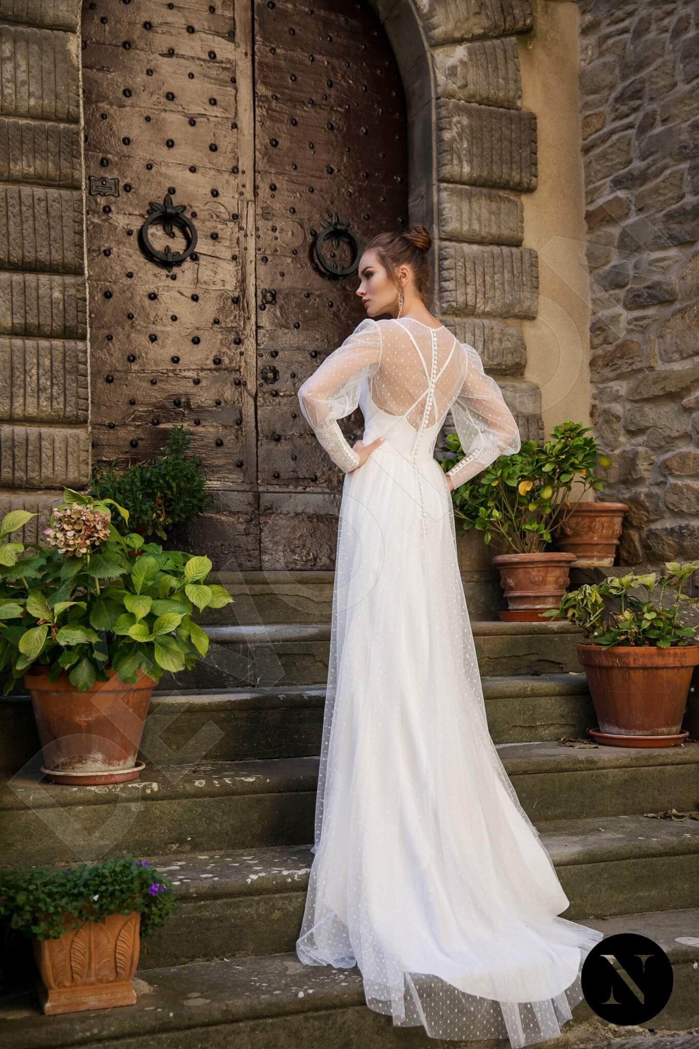 Briar Full back A-line Long sleeve Wedding Dress Back