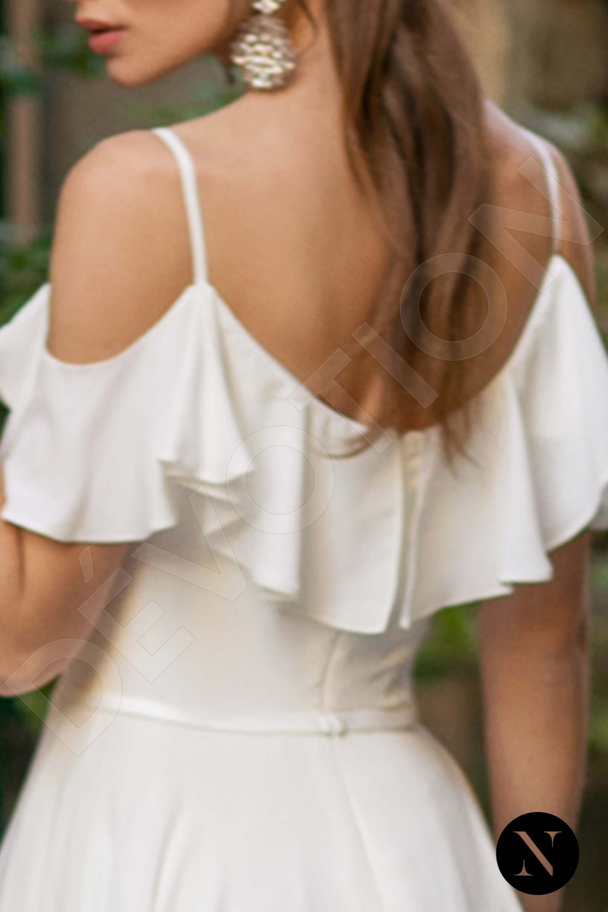 Magnolia A-line V-neck Milk Wedding dress