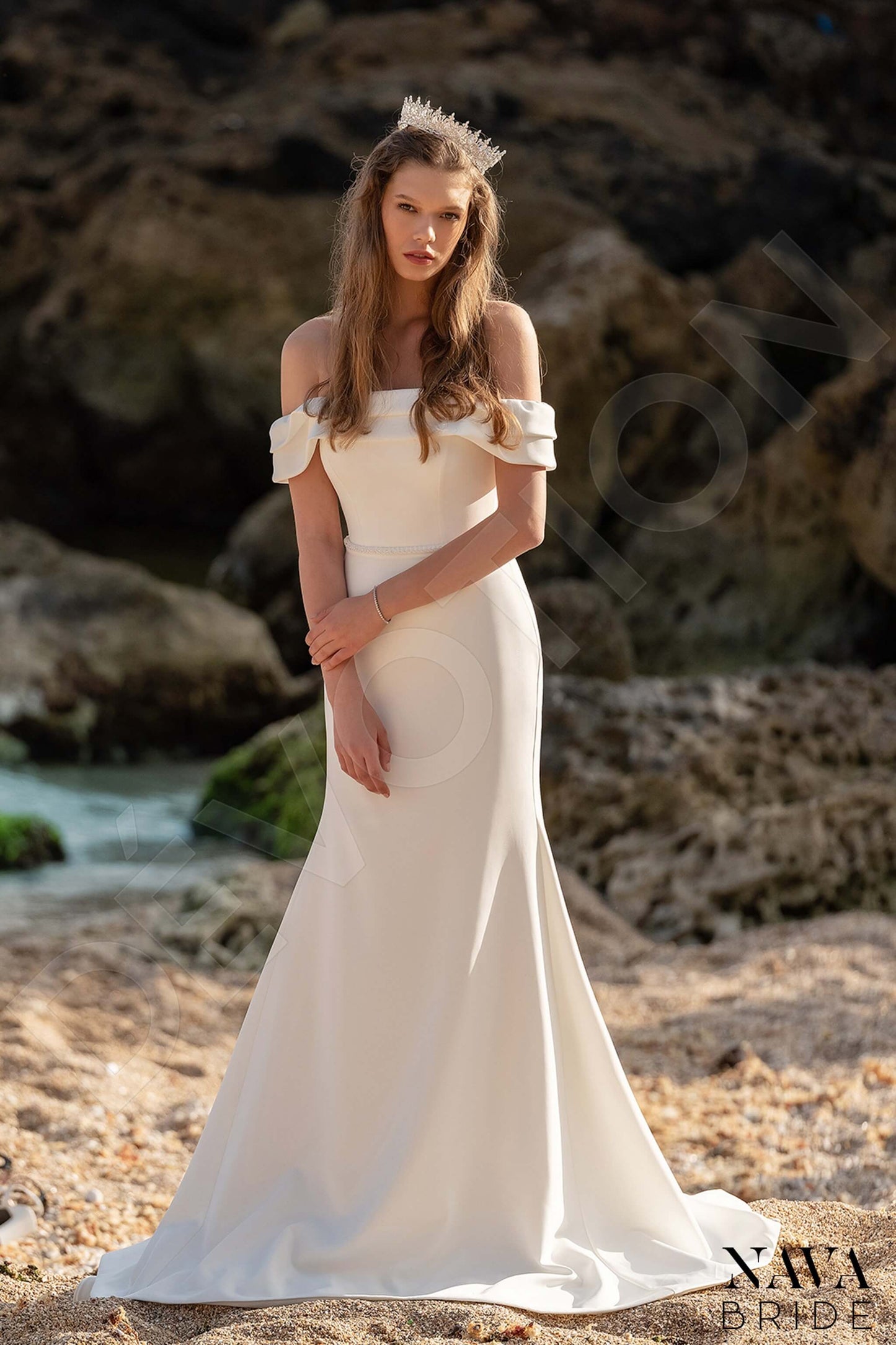 Aphelia Open back Trumpet/Mermaid Sleeveless Wedding Dress 3