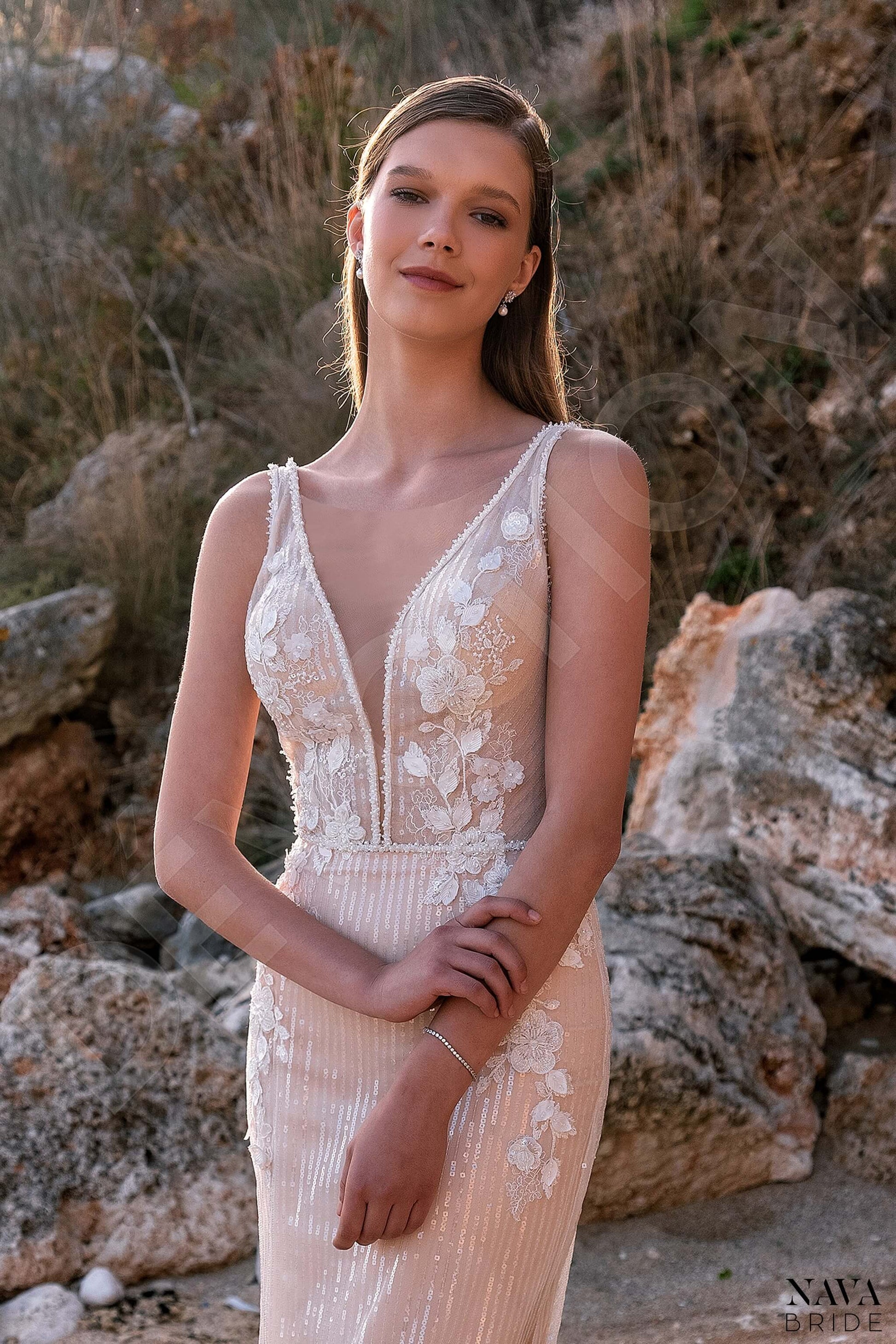 Gracida Trumpet/Mermaid Illusion Nude Wedding dress