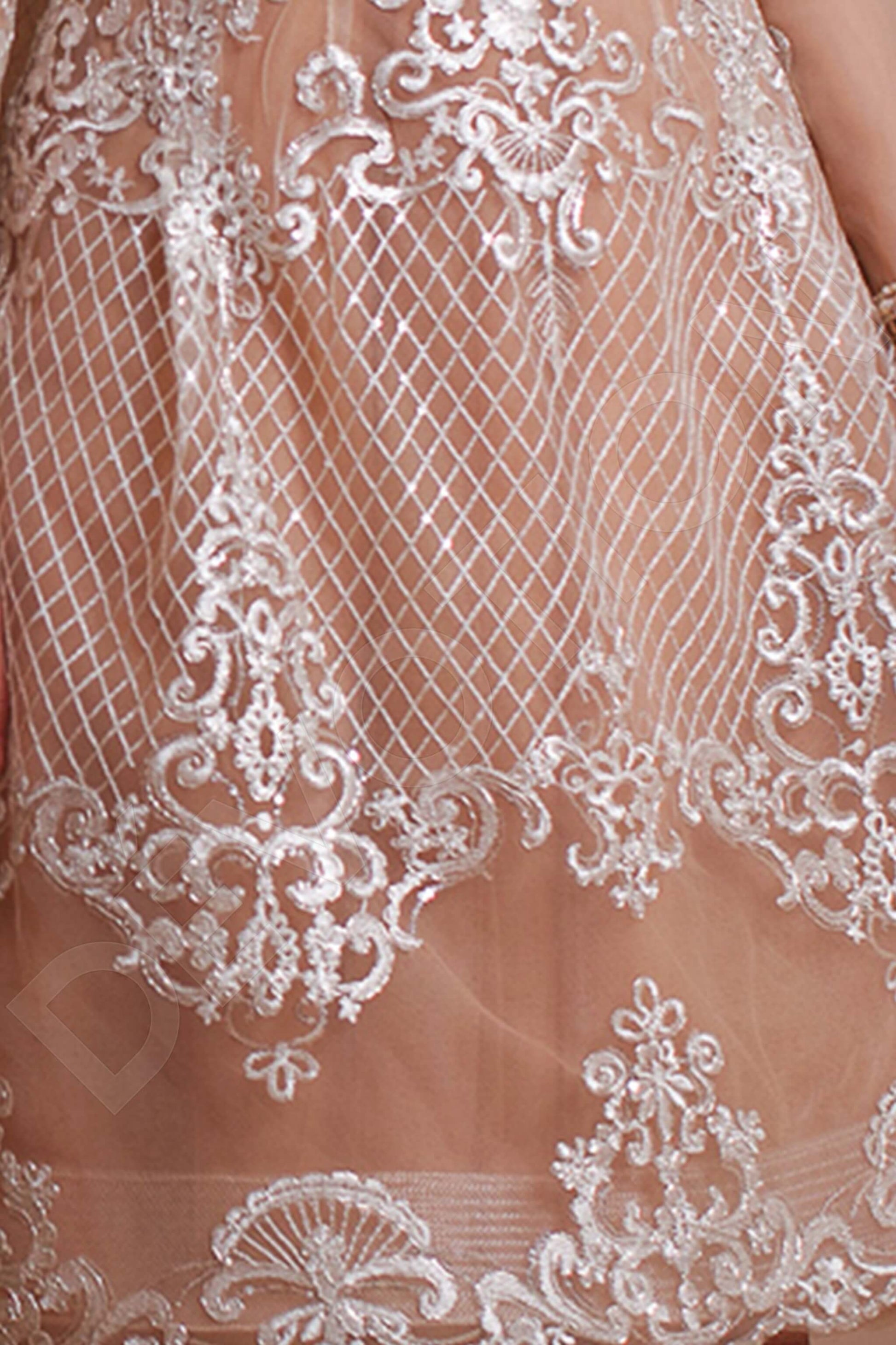 Lavia A-line Square Nude Milk Wedding dress