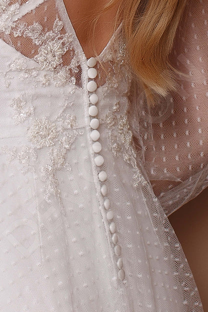Mariania Full back A-line Long sleeve Wedding Dress 4
