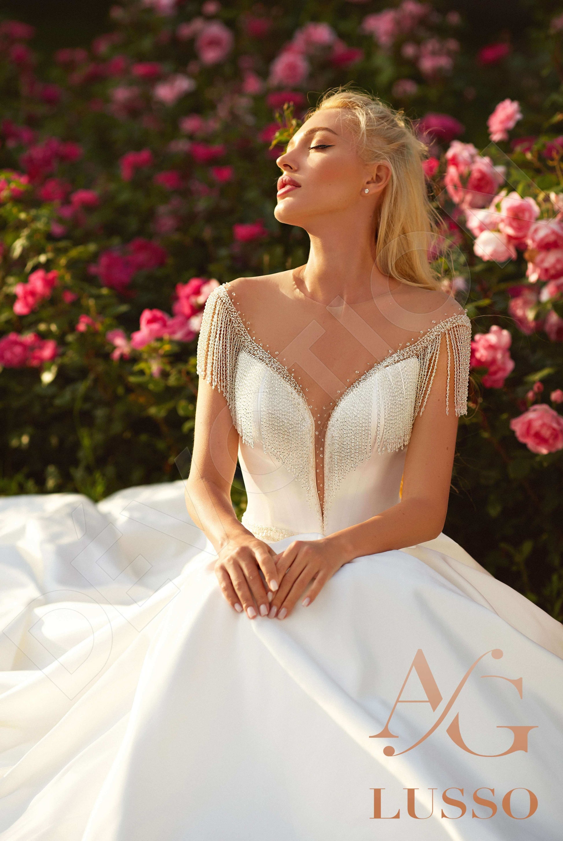Abby A-line Illusion Milk Wedding dress