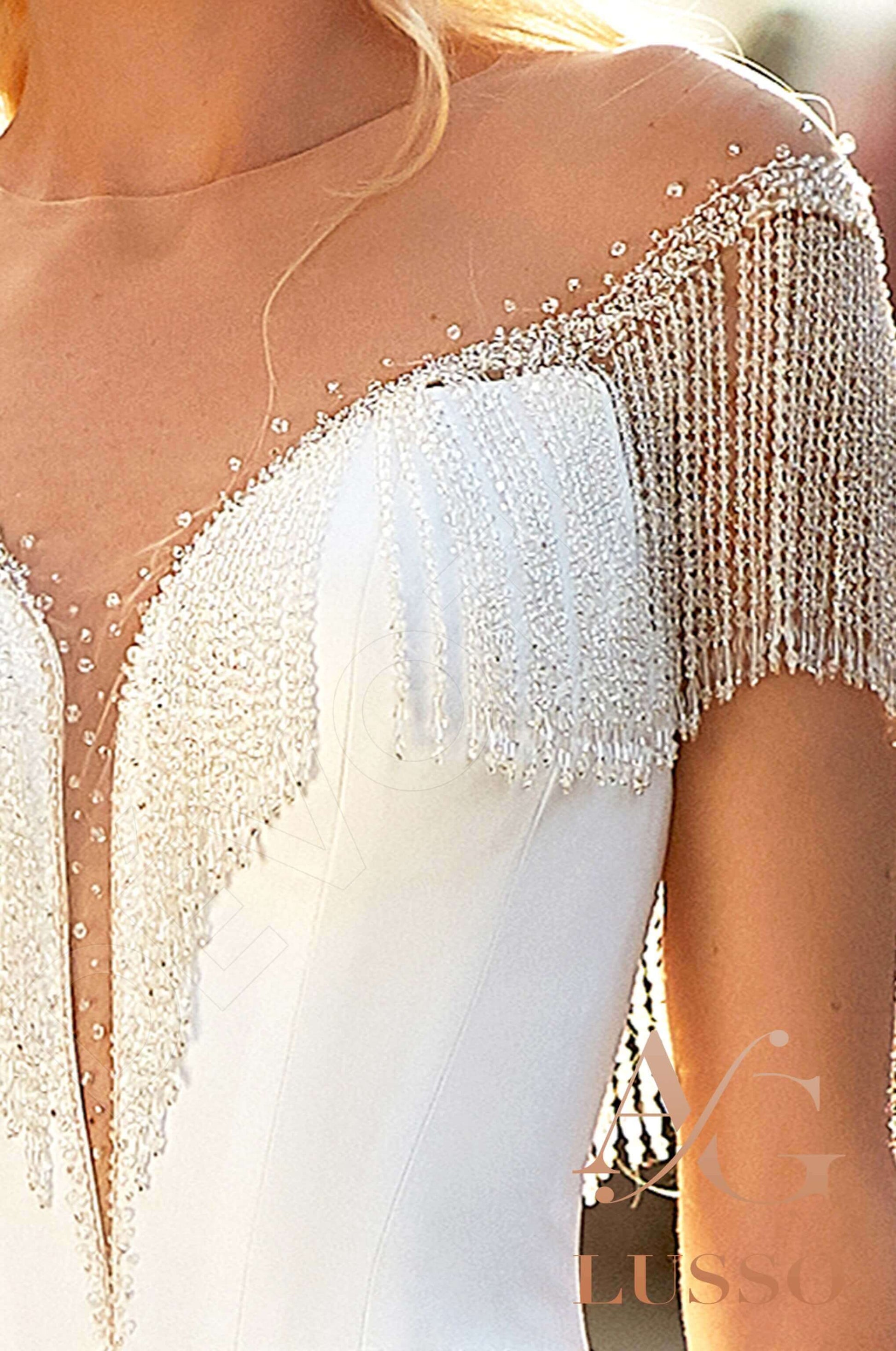 Abby A-line Illusion Milk Wedding dress