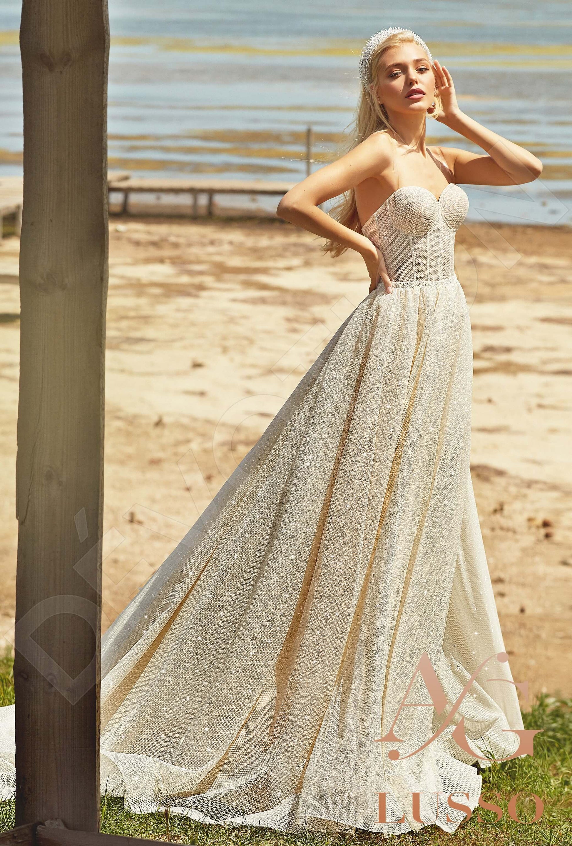 Chantal A-line Sweetheart Cream Wedding dress