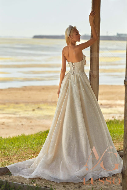 Chantal Open back A-line Straps Wedding Dress Back
