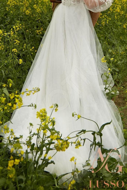 Aganea Open back A-line Long sleeve Wedding Dress 6