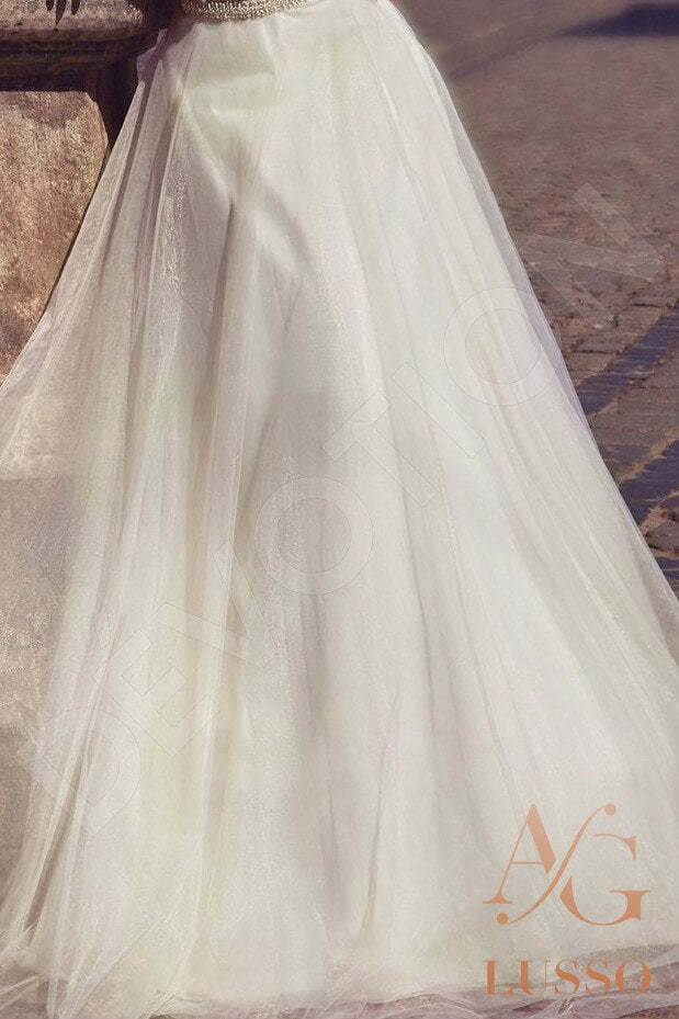 Gerra A-line V-neck Milk Wedding dress