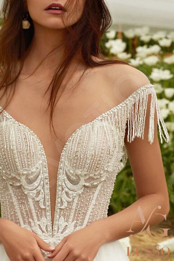 Meleka Full back A-line Sleeveless Wedding Dress 6