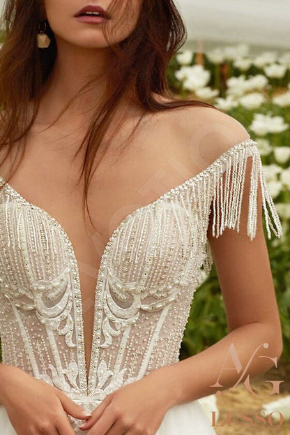 Meleka Full back A-line Sleeveless Wedding Dress 6