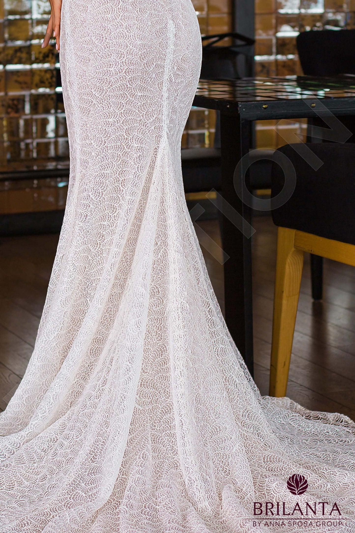 Garissa Open back Trumpet/Mermaid Sleeveless Wedding Dress 7