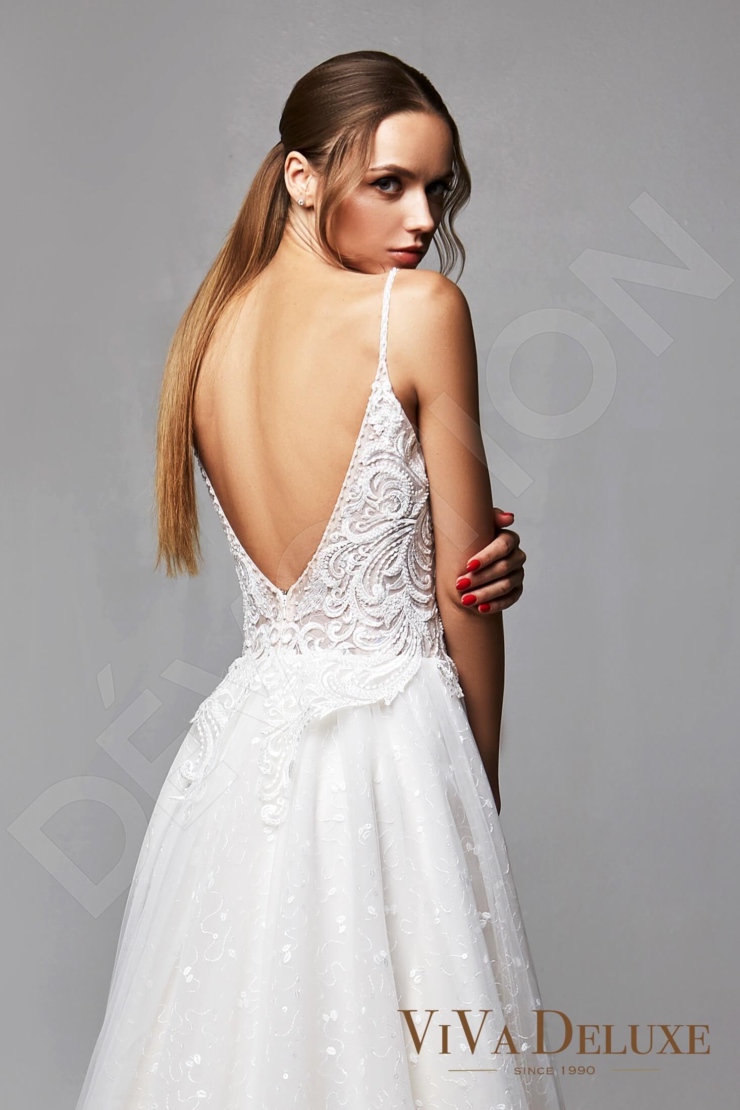Adelle A-line V-neck Ivory Nude Wedding dress