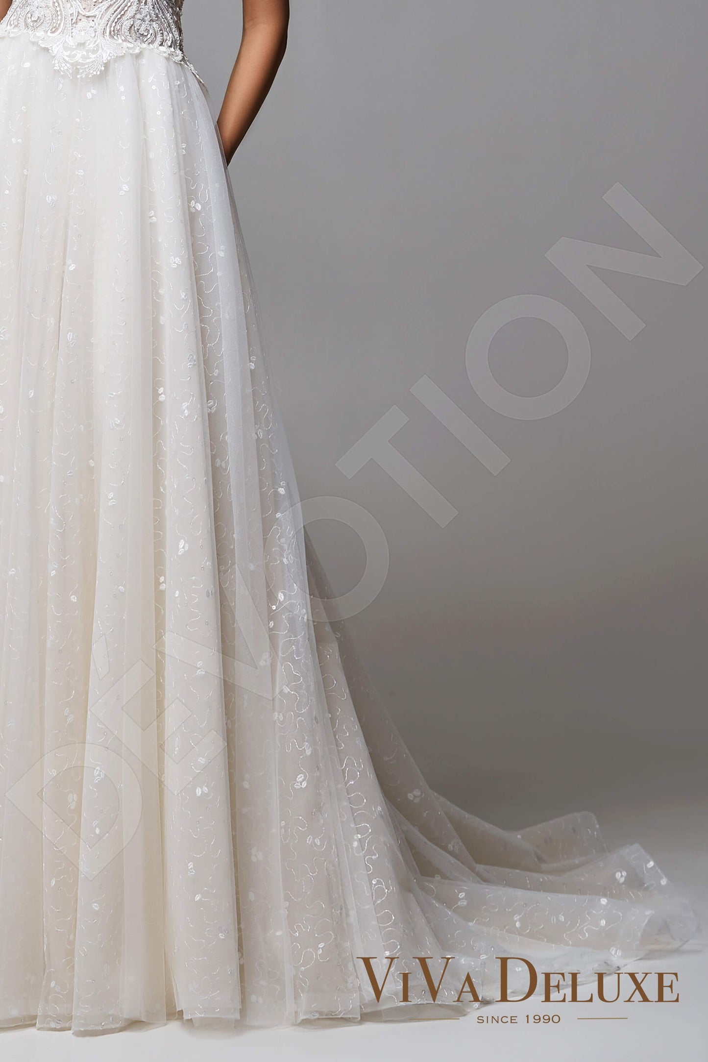 Adelle Open back A-line Sleeveless Wedding Dress 4