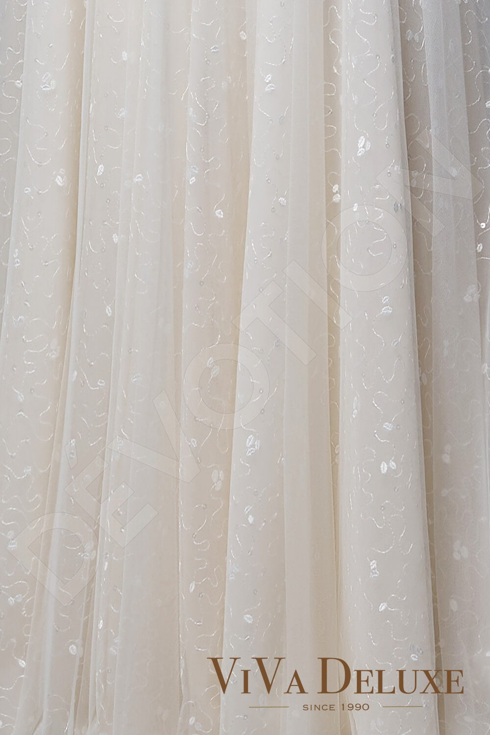 Adelle A-line V-neck Ivory Nude Wedding dress