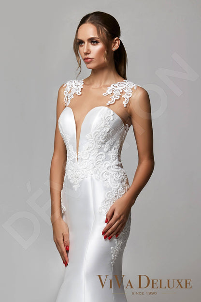 Angel Illusion back Trumpet/Mermaid Sleeveless Wedding Dress 2