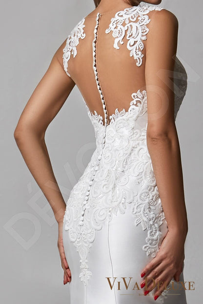 Angel Illusion back Trumpet/Mermaid Sleeveless Wedding Dress 5
