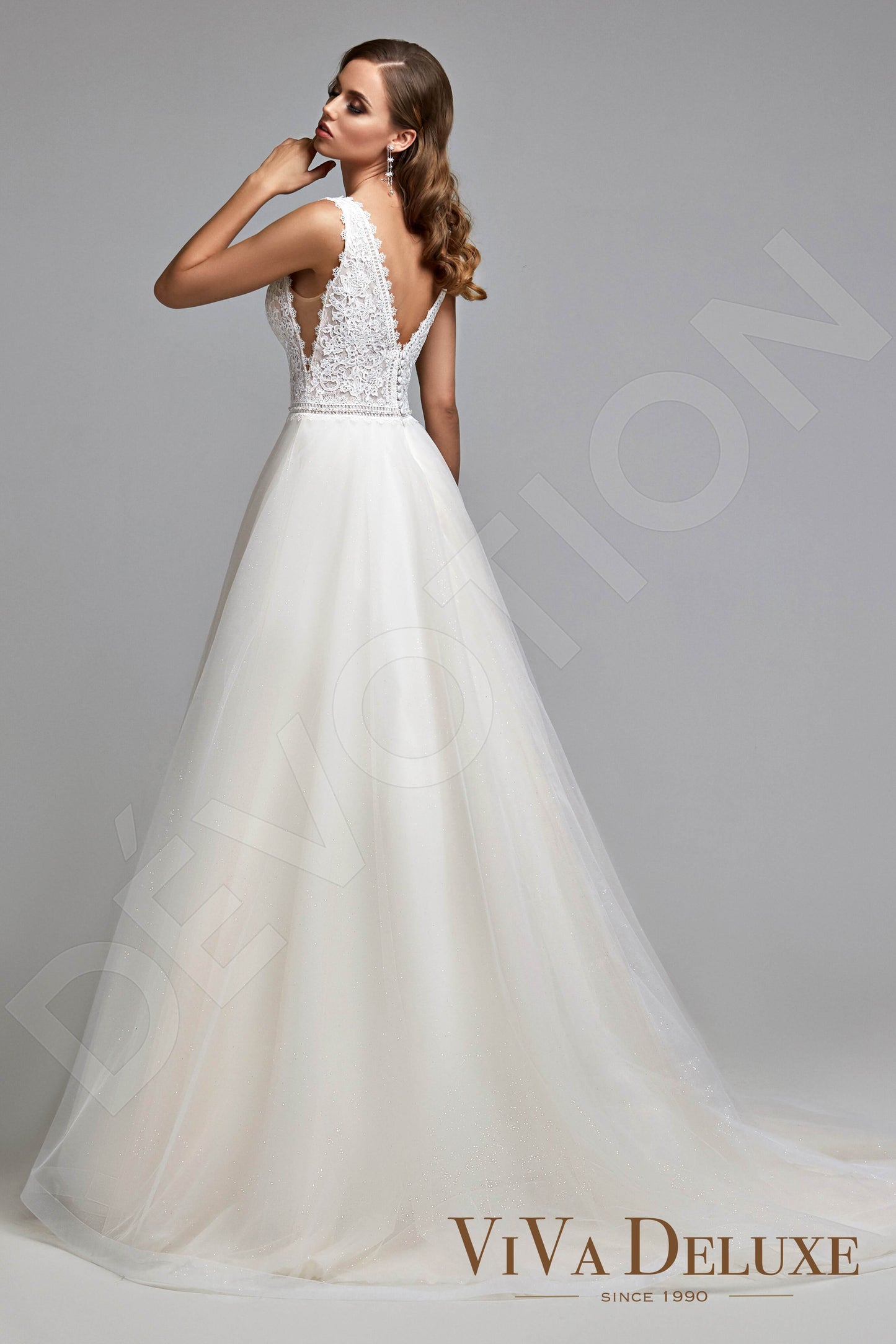 Annalise Open back A-line Sleeveless Wedding Dress Back