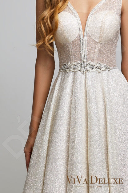 Camelia Open back A-line Sleeveless Wedding Dress 4